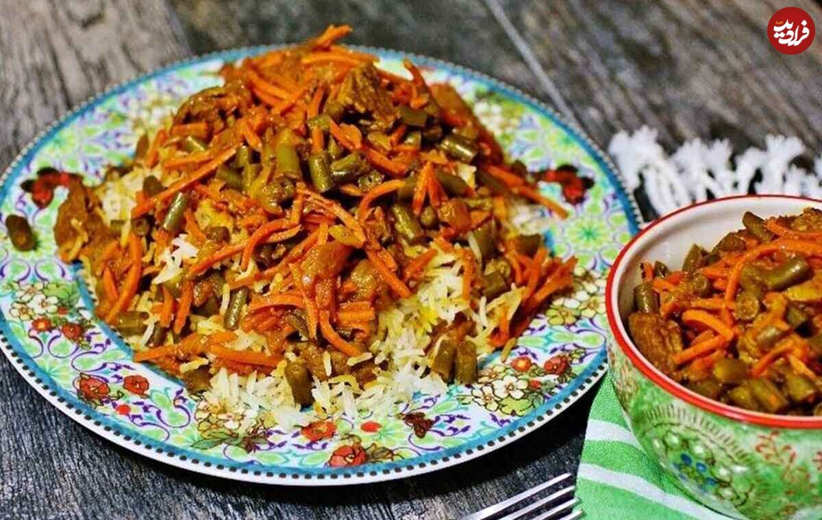 طرز تهیه لوبیا پلو با گوشت چرخ کرده و مرغ