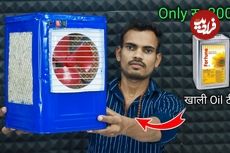 ببینید| آموزش ساخت یک کولر آبی کوچک با قوطی حلبی روغن به روش استاد هندیی