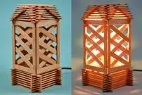 ببینید| نحوه ساخت یک فانوس تزئینی زیبا با استفاده از چوب بستنی