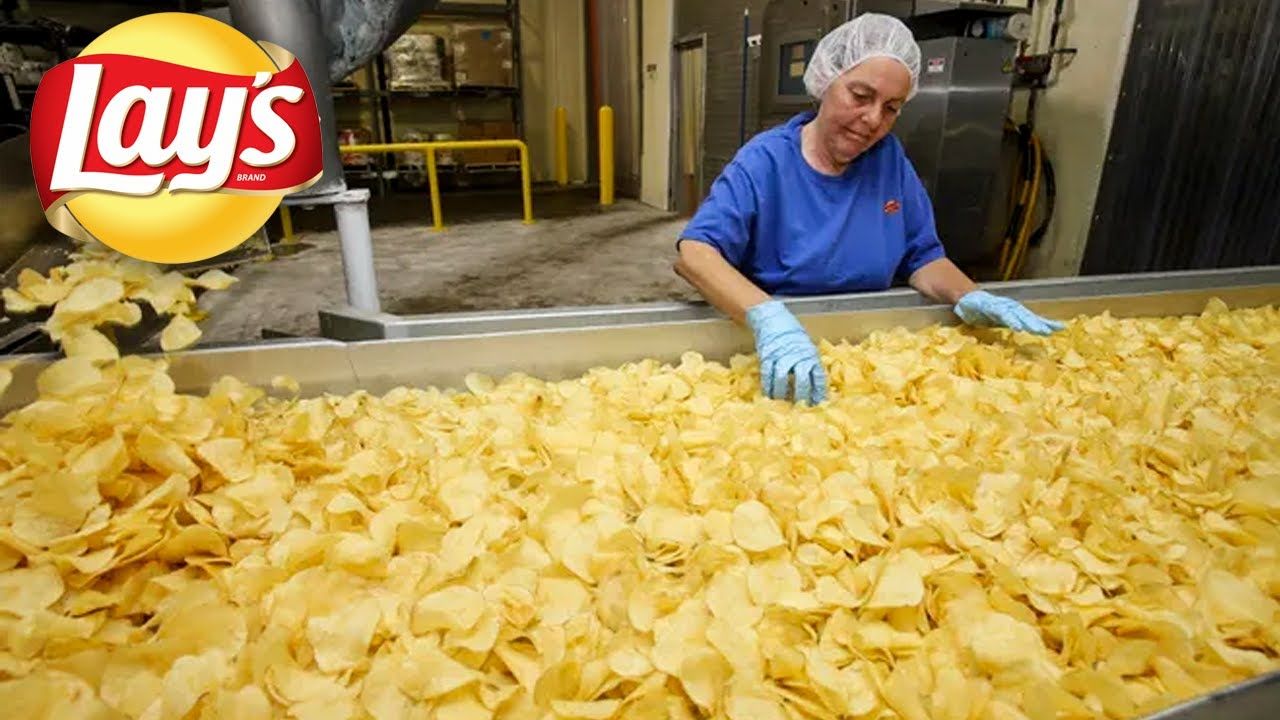 (ویدئو) عملیات تولید پیتزا و چیپس سیب زمینی در کارخانه های مشهور
