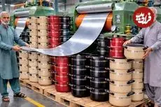 ببینید| مراحل صفر تا صد تولید قابلمه نچسب در کارگاهی در پاکستان