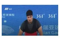 (ویدیو) بیهوش شدن وزنه بردار پاکستانی در حین نگه‌داری وزنه