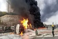 (ویدیو) فوت دو کودک در اثر انفجار تانکر سوخت در تبریز
