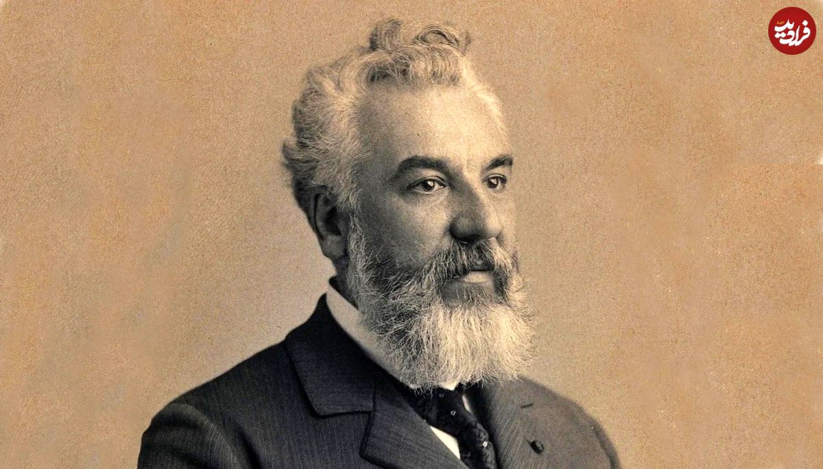 عکس| سفر در زمان؛ «الکساندر گراهام بل» به همراه یک پسر بچه در علفزار؛ سال 1273