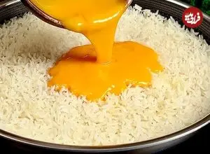 ببینید| طرز تهیه یک غذای ساده و فوری با یک پیمانه برنج و 4 تخم مرغ