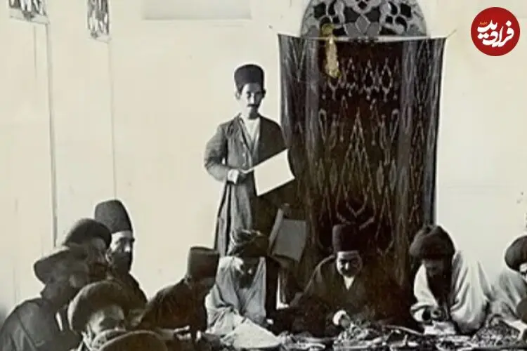 عکس| سفر زمان؛ تصویری از یک «سفرۀ ناهار اعیانی» در استان فارس در دوران احمدشاه