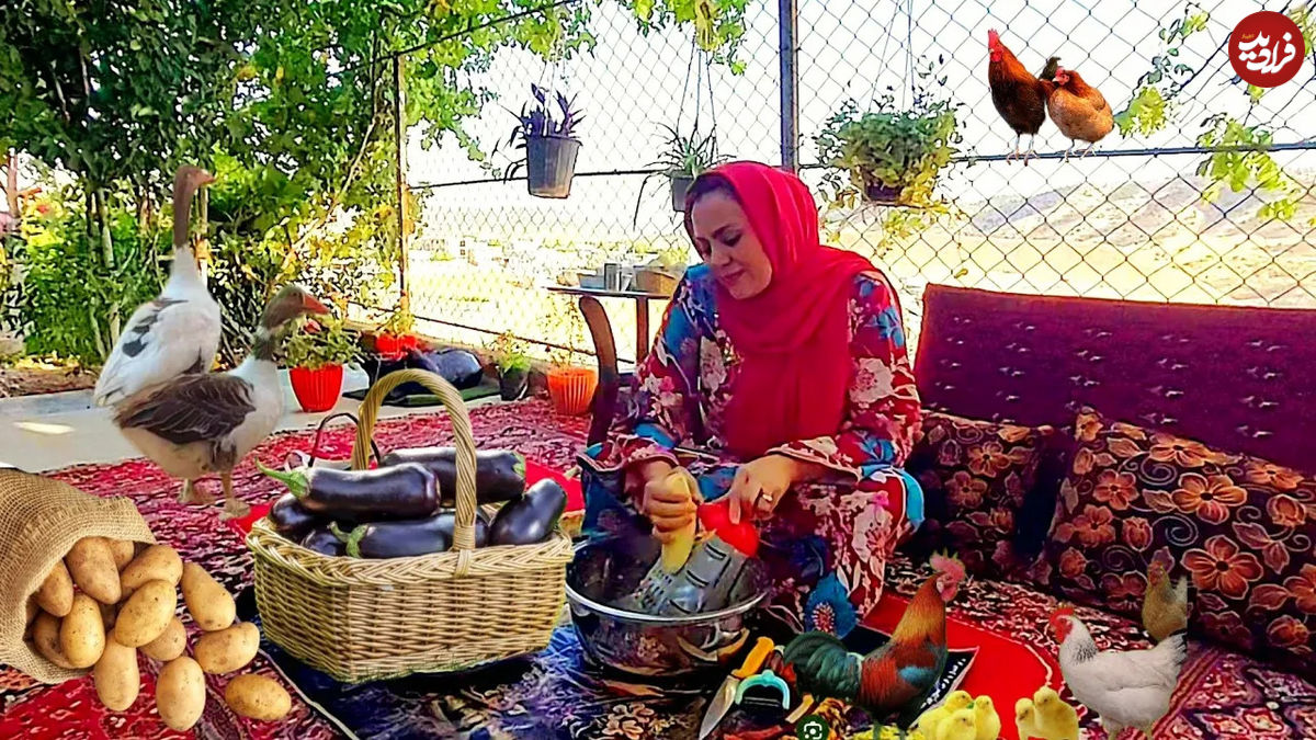 (ویدئو) پخت کتلت در  زاگرس به روش یک بانوی روستایی 