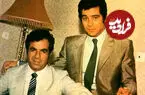 عکس| سفر زمان؛ «ایرج قادری» در حال گریم «بهروز وثوقی» در پشت صحنه فیلم بت؛ سال 55