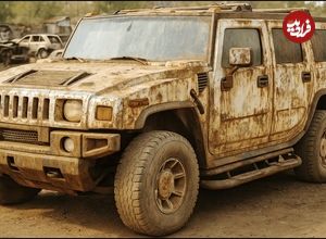 ببینید| مراحل جذاب بازسازی، تعمیر و رنگ آمیزی یک هامر افسانه ای زنگ زده  در چین