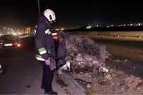 (عکس) تصادف مرگبار در محور جوانرود به ثلاث بابا جانی
