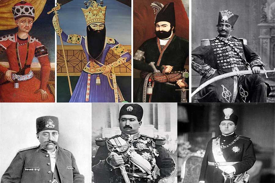 تصاویری از امضای ۷ پادشاه قاجار روی کاغذ