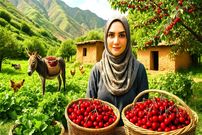 ببینید؛ غذای روستایی در ایران؛ خشک کردن زردآلو و پخت آلبالو پلو