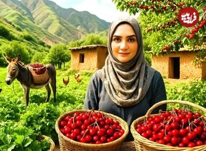 ببینید؛ غذای روستایی در ایران؛ خشک کردن زردآلو و پخت آلبالو پلو