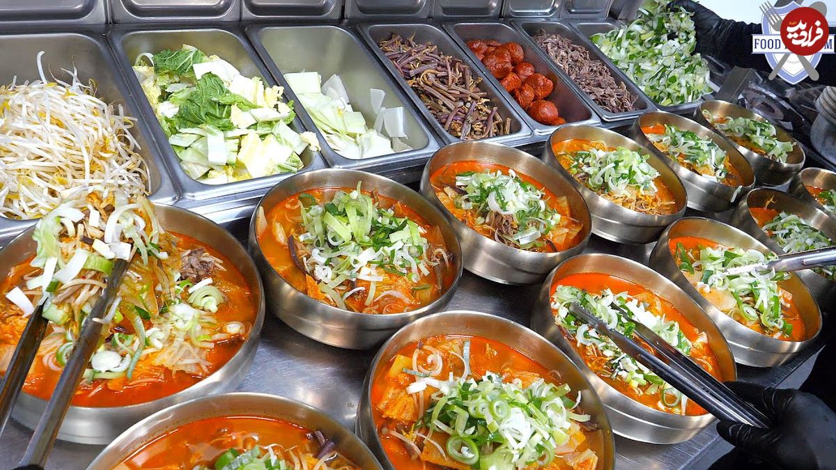 ببینید؛ غذای خیابانی در کره؛ سوپ گوشت گاو با برنج در بوسان