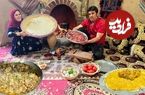 ببینید؛ غذای روستایی در ایران؛ پخت نان سنتی و یک غذا با جگر مرغ