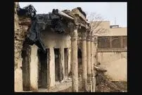 (تصاویر) تاج عمارت قاجاری «امین‌لشکر» فروریخت؛ ماجرا چه بود؟