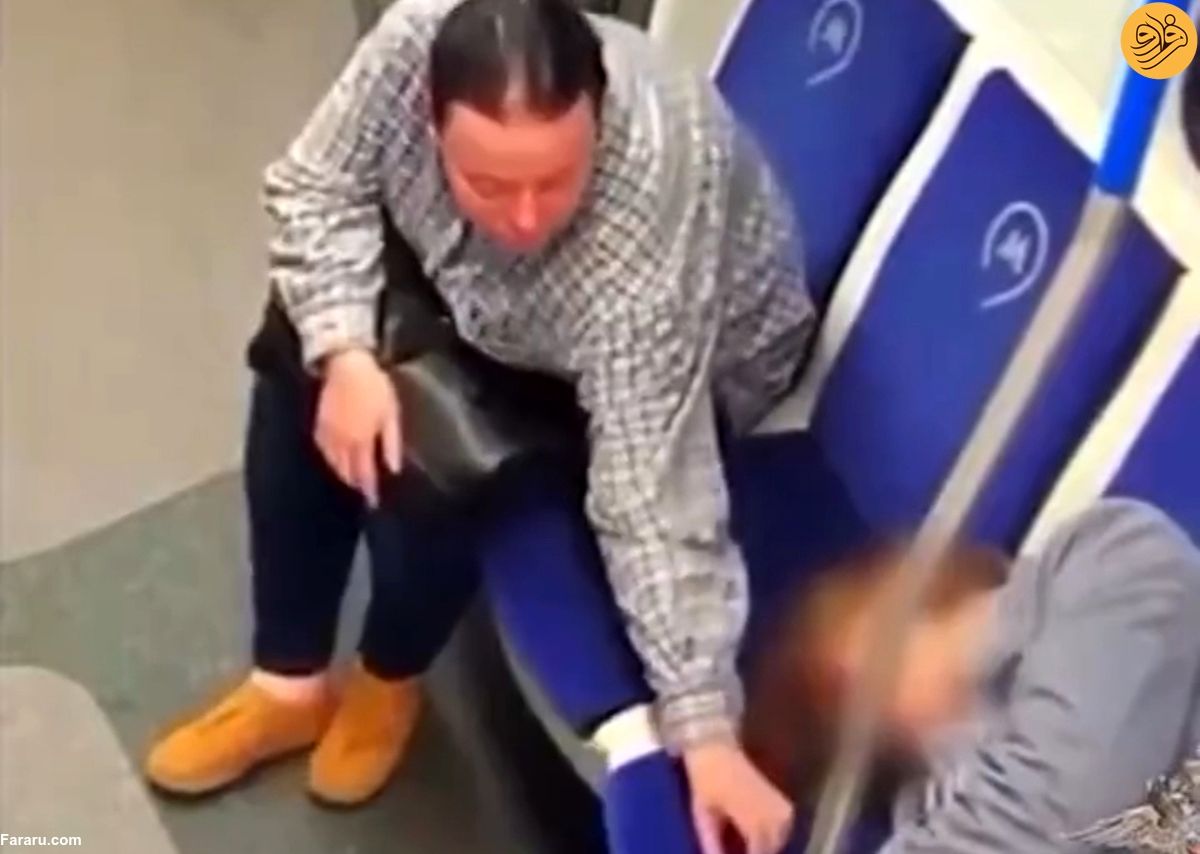 (ویدئو) سرقت موبایل مرد خوابیده در مترو توسط یک زن