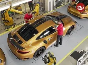 ببینید| نگاهی به مراحل تولید خودروی افسانه ای پورشه 911 جی تی 3