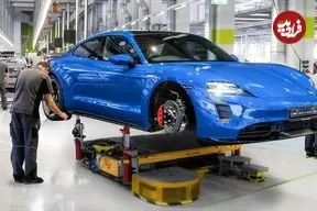 ببینید| خودروی پورشه تایکان لوکس چگونه در کارخانه تولید می شود؟