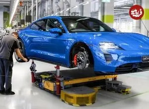 ببینید| خودروی پورشه تایکان لوکس چگونه در کارخانه تولید می شود؟