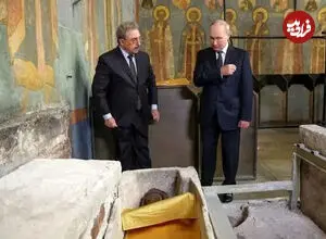 ببینید| بازدید پوتین از تابوت گشوده شده شاهزاده قرون وسطی