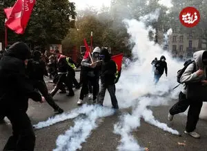 ببینید| پاریس ملتهب و زوجی که انگار نه انگار خیابان‌ها ناآرام است