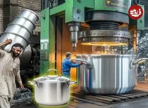 ببینید| مراحل تولید انبوه قابلمه های بزرگ آلومینیومی در پاکستان