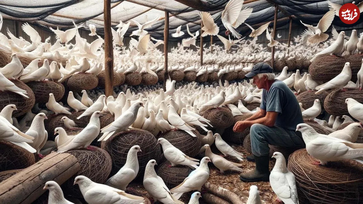 (ویدئو) چگونه کشاورزان میلیون ها کبوتر را برای گوشت پرورش می دهند؟ 