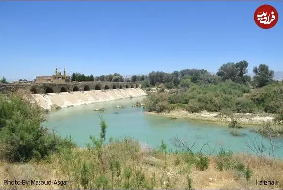 عکس| سفر به ایران قدیم؛ منظرۀ «بند امیر شیراز» در دوران قاجار