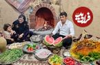ببینید؛ غذای روستایی در ایران؛ پخت یک غذای سنتی با مرغ