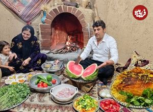 ببینید؛ غذای روستایی در ایران؛ پخت یک غذای سنتی با مرغ