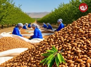ببینید؛ مراحل دیدنی کاشت، برداشت و فرآوری بادام در آمریکای جنوبی