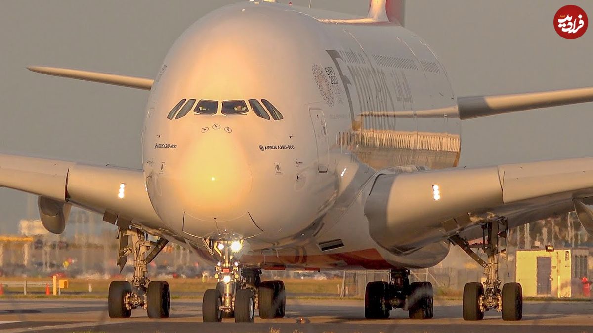 ببینید؛ لحظه تیک آف هواپیمای ایرباس A380 امارات؛ بزرگترین هواپیمای جهان
