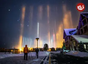 عکس روز ناسا از شکارچی و ستون‌های نور بر فراز چین