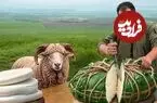 ببینید| غذای روستایی در آذربایجان؛ تهیه پنیر سنتی و پخت خاچاپوری در کوهستان