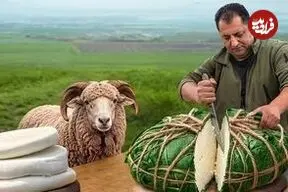 ببینید| غذای روستایی در آذربایجان؛ تهیه پنیر سنتی و پخت خاچاپوری در کوهستان