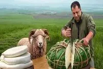 ببینید| غذای روستایی در آذربایجان؛ تهیه پنیر سنتی و پخت خاچاپوری در کوهستان