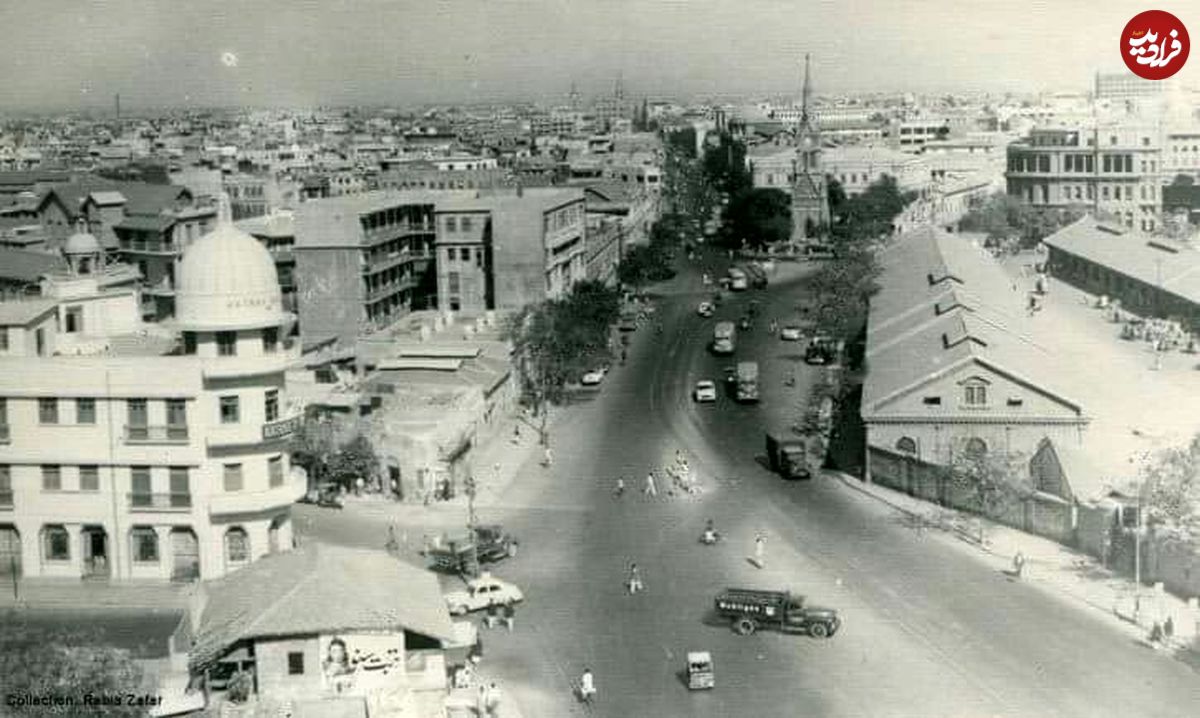 (عکس) سفر به تهران قدیم؛ میدان حسن‌آباد تهران ۶۷ سال قبل این شکلی بود