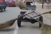 (ویدیو) سریع ترین روش برای جارو زدن خیابان 