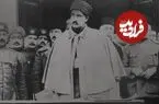 عکس| سفر زمان؛ «رضاخان» در کنار اعضای کنگره هزاره فردوسی؛ سال 1313