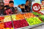 ببینید| غذای خیابانی در کامبوج؛ تهیه آبمیوه و اسموتی با آناناس، دراگون فروت در پنوم پن