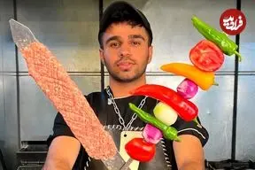 ببینید| غذای خیابانی در ایران؛ تهیه کباب بناب با گوشت بره و گوساله