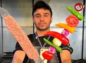 ببینید| غذای خیابانی در ایران؛ تهیه کباب بناب با گوشت بره و گوساله