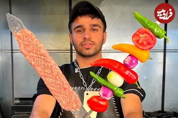 ببینید| غذای خیابانی در ایران؛ تهیه کباب بناب با گوشت بره و گوساله