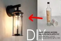 ببینید| نحوه ساخت یک چراغ دیواری خاص با بطری شیشه ای و لوله پلیکا در خانه