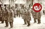 عکس| سفر زمان؛ یک کاروان نظامی در یکی از خیابان‌های تهران در دوران قاجار