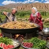 ببینید| غذای روستایی در افغانستان؛ پخت قابلی پلوی پرطرفدار توسط زوج مسن