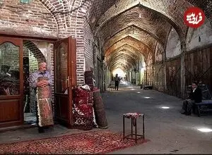 عکس| سفر زمان؛ یک انبار بزرگ در کنار بازار شهر تبریز در دوران قاجار