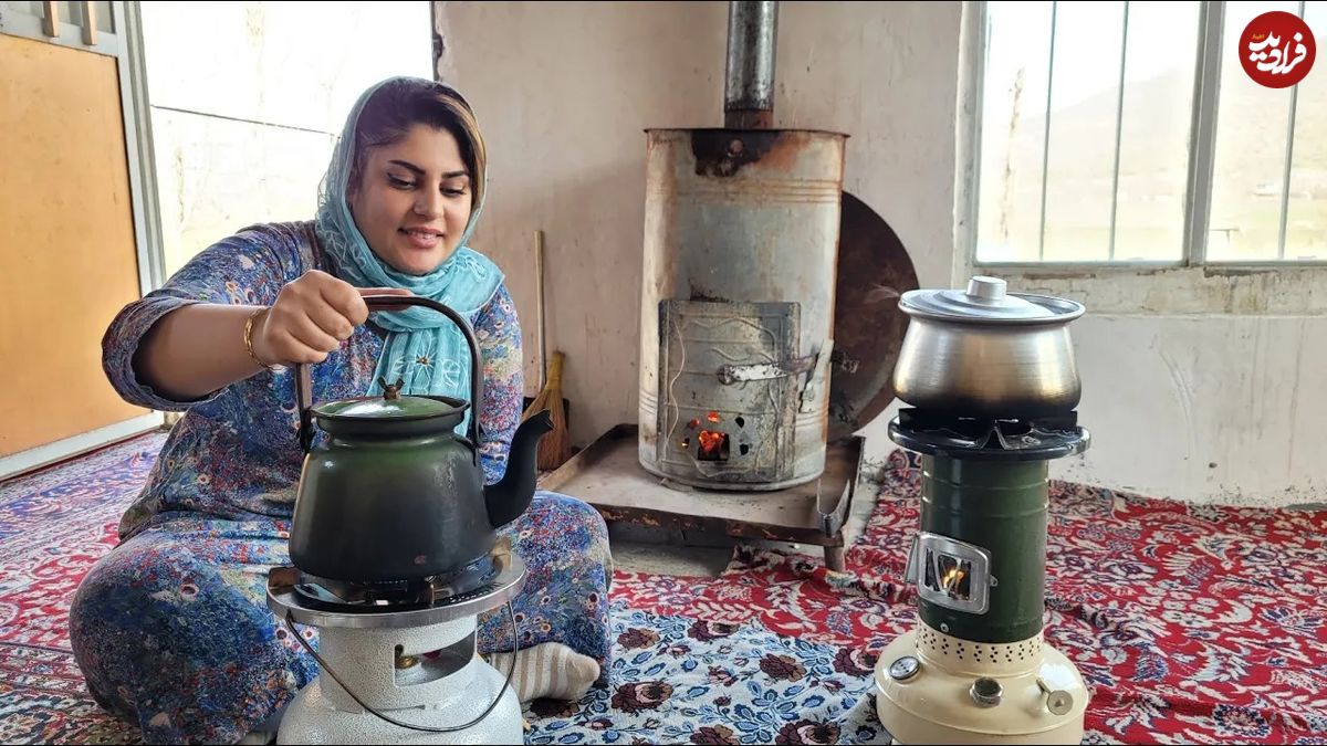 (ویدئو) غذای روستایی؛ پخت یک سوپ زمستانی و خوشمزه توسط آشپز جوان کردستانی