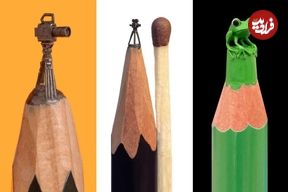 تصاویر؛ خلاقیت استثنایی هنرمندی که روی «نوک مداد» مجسمه می‌سازد